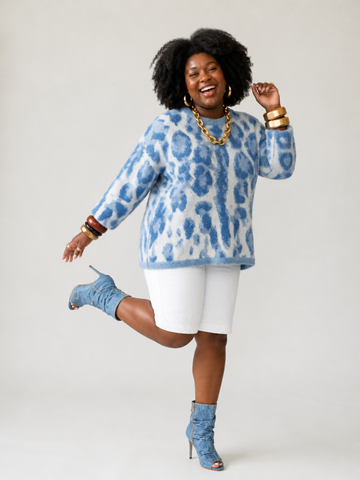 Wild Heart Leopard Knit Pullover