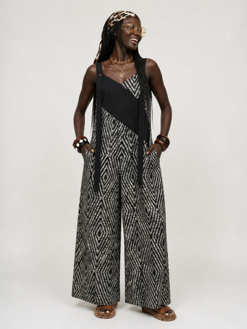 Unique Geometric Loose Jumpsuit