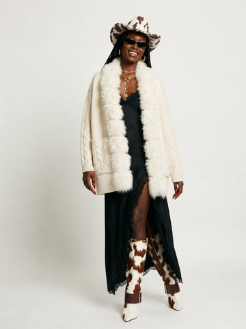 Radiant Fluffy Knit Cardigan