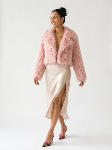 Radiant Pink Faux Fur Jacket