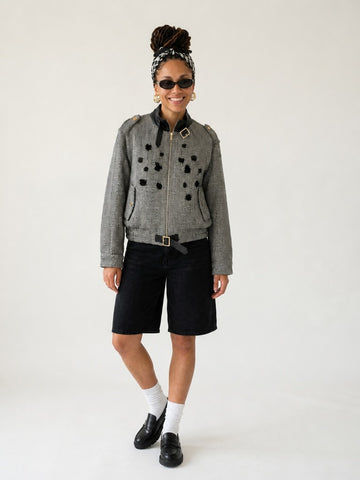 Audacious Herringbone Beaded Jacket