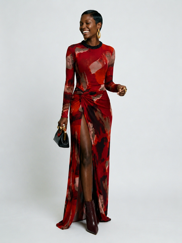 Unstoppable Knit Sheath Maxi Dress