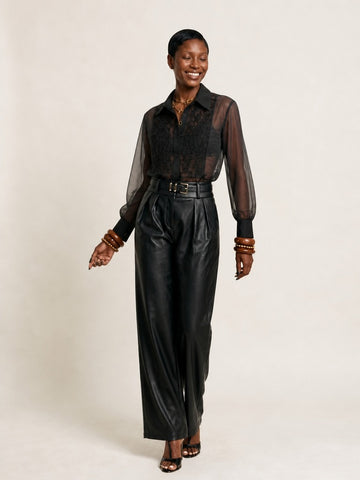 Elegant Beaded Chiffon Blouse