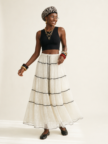 Free Spirit Tiered Mesh Skirt