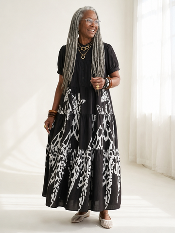 Sovereign Printed Tiered Maxi Dress
