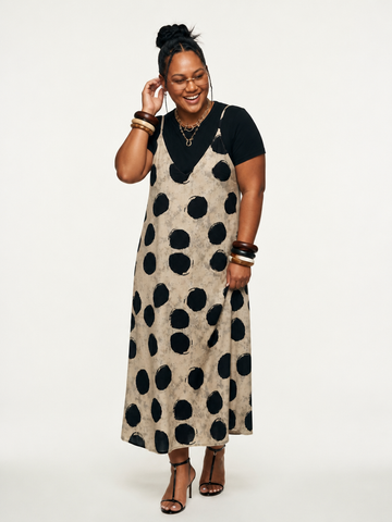 Liberated Dot Print Maxi Dress