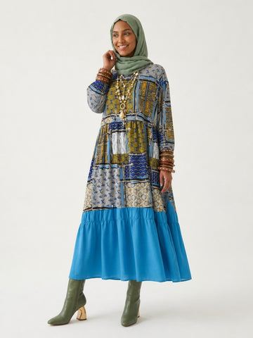 Wanderlust Patterned Midi Dress