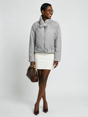 Audacious Belted Puffer Jacket