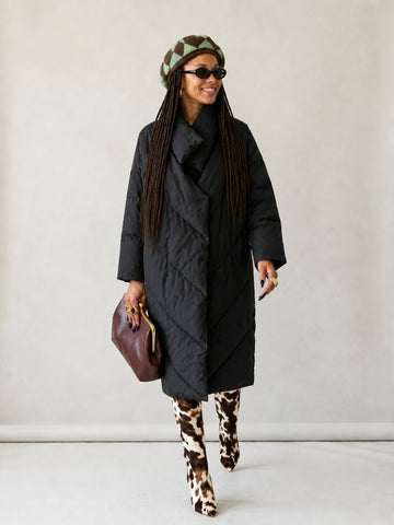 Unstoppable Black Oversized Puffer Coat