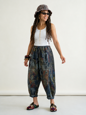 Maverick Printed Wide Leg Jeans