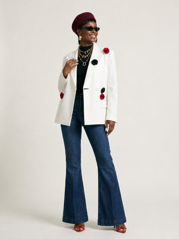 Audacious Floral Detail Blazer