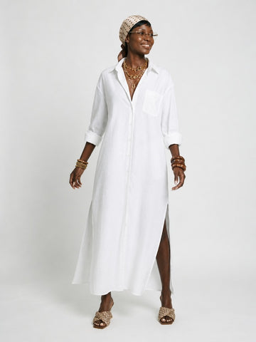 Free Spirit Loose Maxi Shirt Dress