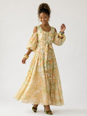 Wanderlust Flowy Floral Midi Dress