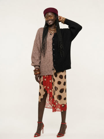 Confident Colorblock Knit Cardigan