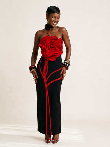Fierce Strapless Bandage Maxi Dress