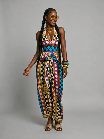 Vibrant Printed Cover Up Maxi Dress