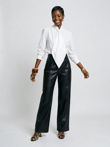 Elegant Statement Tie Blouse