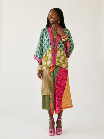 Wild Heart Printed Midi Skirt Set