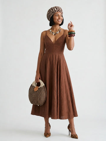 Ethereal A-Line Midi Dress