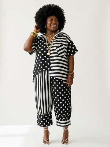 Audacious Printed Loose Two-Piece Set