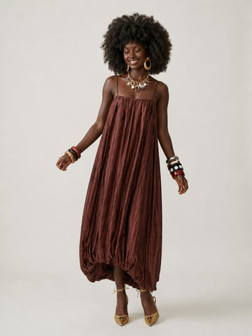 Divine Oversized Pleated Maxi Dress
