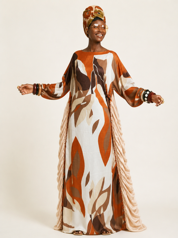 Free Spirit Printed Ruffle Kaftan