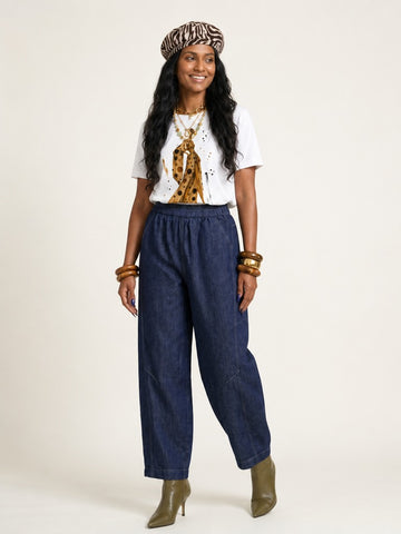Grounded Wide Leg Denim Jeans