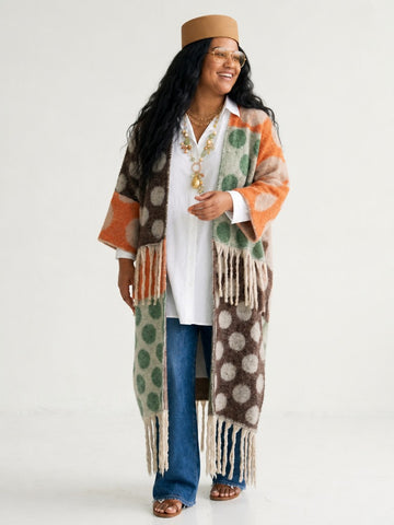 Wanderlust Tassel Geometric Cardigan