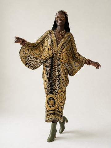 Fierce V-Neck Printed Kaftan