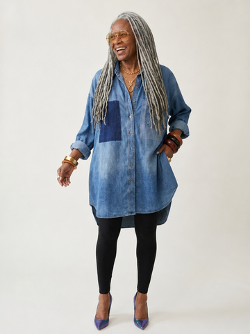 Wanderlust Patchwork Denim Shirt
