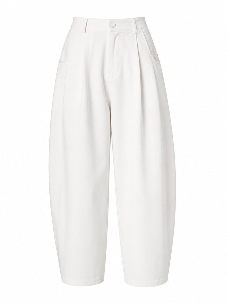 Grounded Pleated Harem Trousers