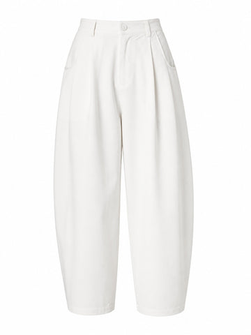 Grounded Pleated Harem Trousers