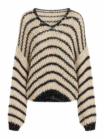 Vibrant Striped Knit Pullover