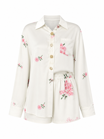Radiant Floral Print Two-Piece Set