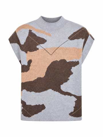 Audacious Camouflage Knit Sweater