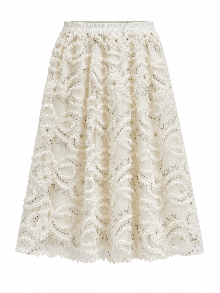 Sovereign Pleated Boho Maxi Skirt