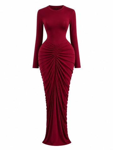 Audacious Ruched Bodycon Maxi Dress