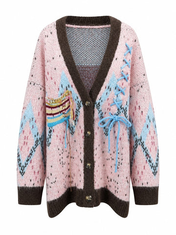 Unique Embroidered Knit Cardigan