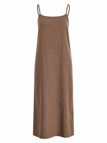 Grounded Linen Sleeveless Maxi Dress
