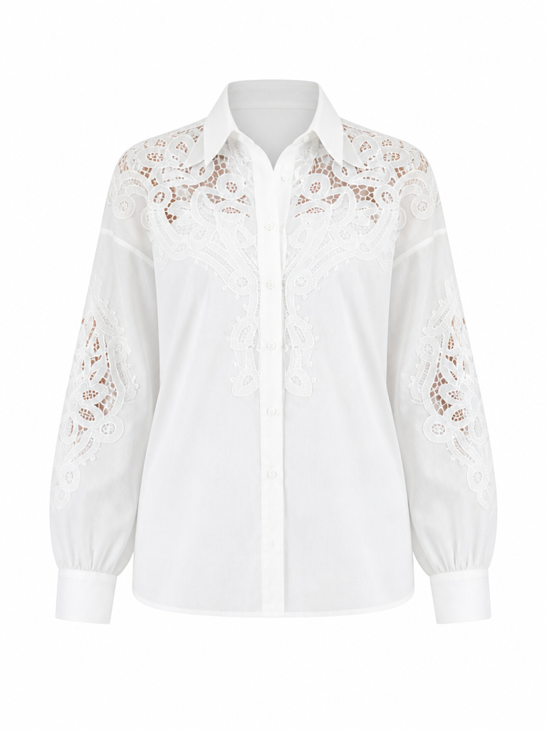 Radiant Embroidered Cotton Loose Blouse