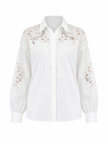 Radiant Embroidered Cotton Loose Blouse