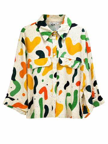 Vivacious Abstract Print Blouse