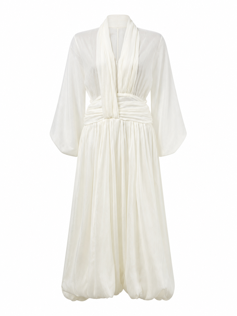 Divine Sheer Bubble Hem Dress