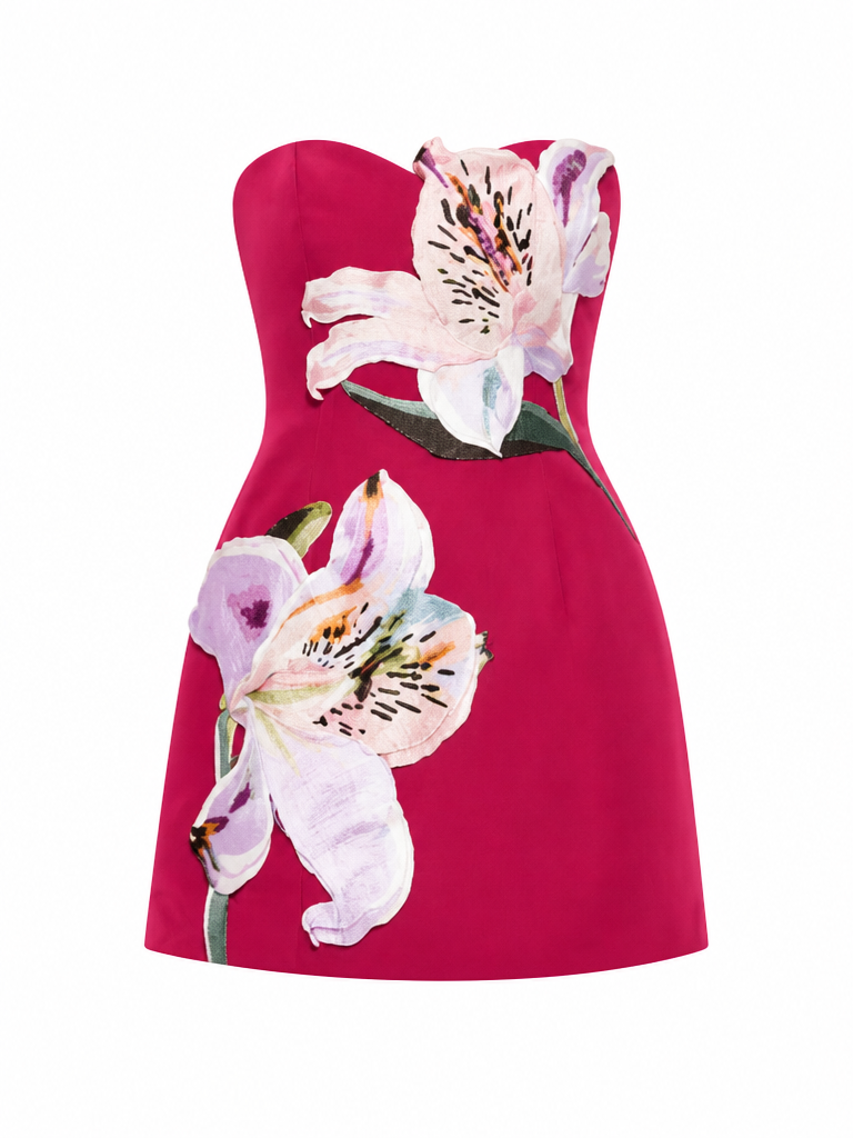 Radiant Embroidered Floral Mini Dress