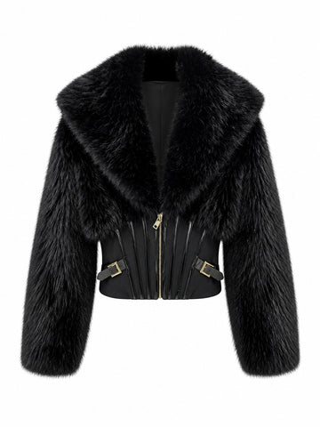 Fierce Faux Fur Cropped Jacket