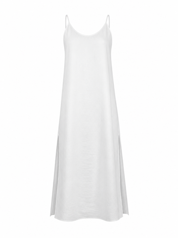 Wanderlust White V-Neck Maxi Dress
