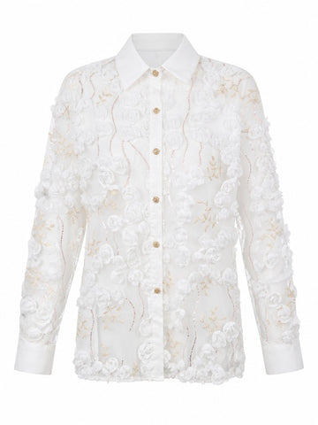 Ethereal Floral Embroidered Blouse