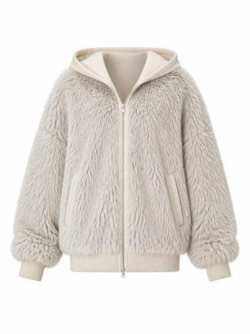 Radiant Faux Fur Hooded Coat