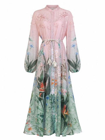 Wanderlust Floral Applique Maxi Dress
