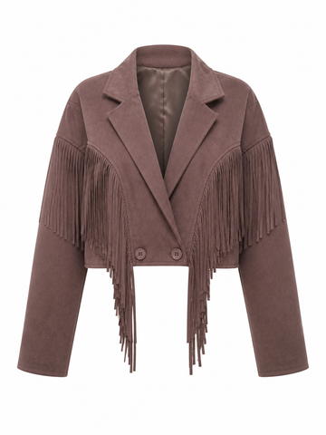 Wild Heart Faux Suede Tassel Jacket